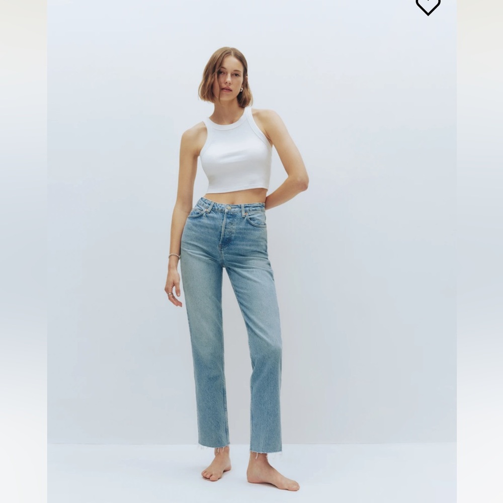 Reformation Cynthia High Rise Straight Cropped Jeans